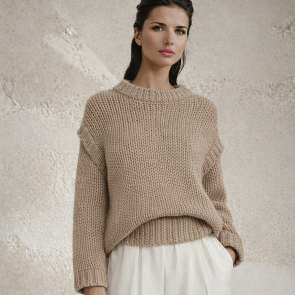 Pullover Barbara de punto,2 colores, tallas (36-48)
