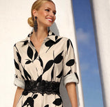 Vestido Queen camisero algodón con fajín elástico incluido, tallas (36-50) (vídeo)