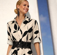 Vestido Queen camisero algodón con fajín elástico incluido, tallas (36-50) (vídeo)