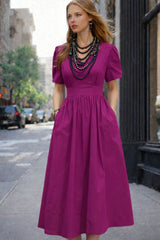 Vestido Cherry de algodón con bolsillos tallas (36-50)