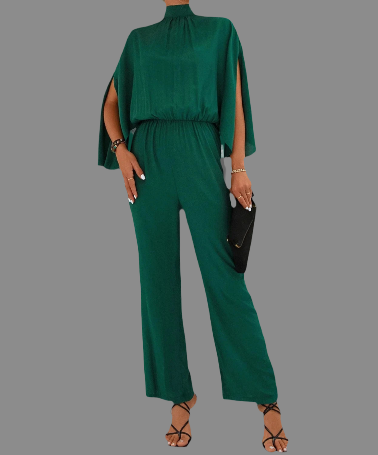 ANTHONY cape sleeve jumpsuit, 3 colors, 4 sizes