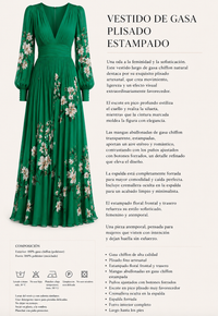 Suad pleated chiffon dress, 2 prints, sizes (34-48) video