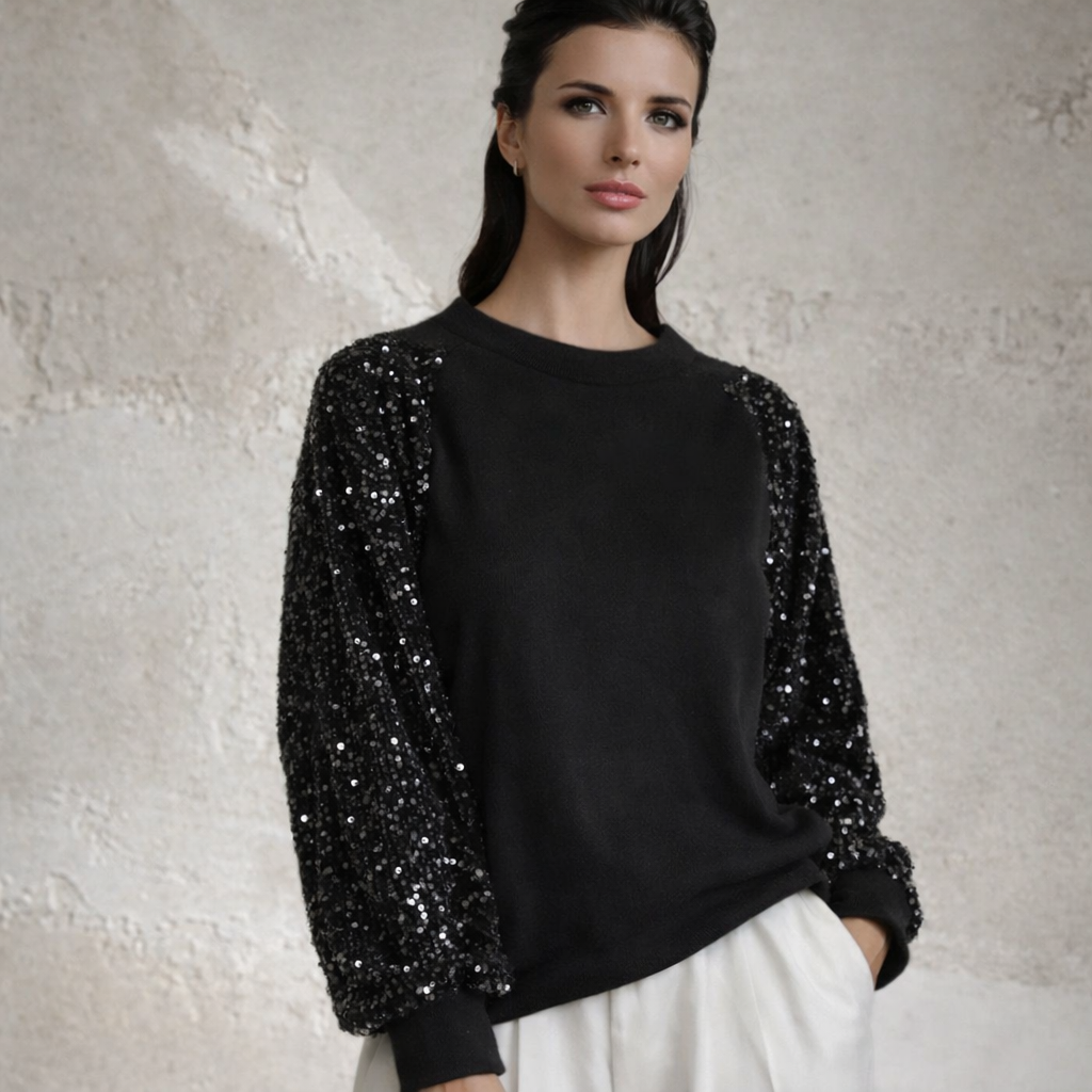 Sweater brillo, 3 colores, tallas (36-48)