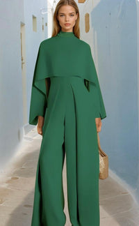 SANTORINI cape jumpsuit, 4 colours, cotton, lycra crepe, 5 sizes from 36-44