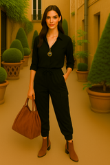 Geneva cargo pants, stretch cotton, elastic, 3 colors, sizes (36 to 50)