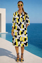 Vestido Bombai camisero algodón, 2 estampados, tallas (36-50) (vídeo)