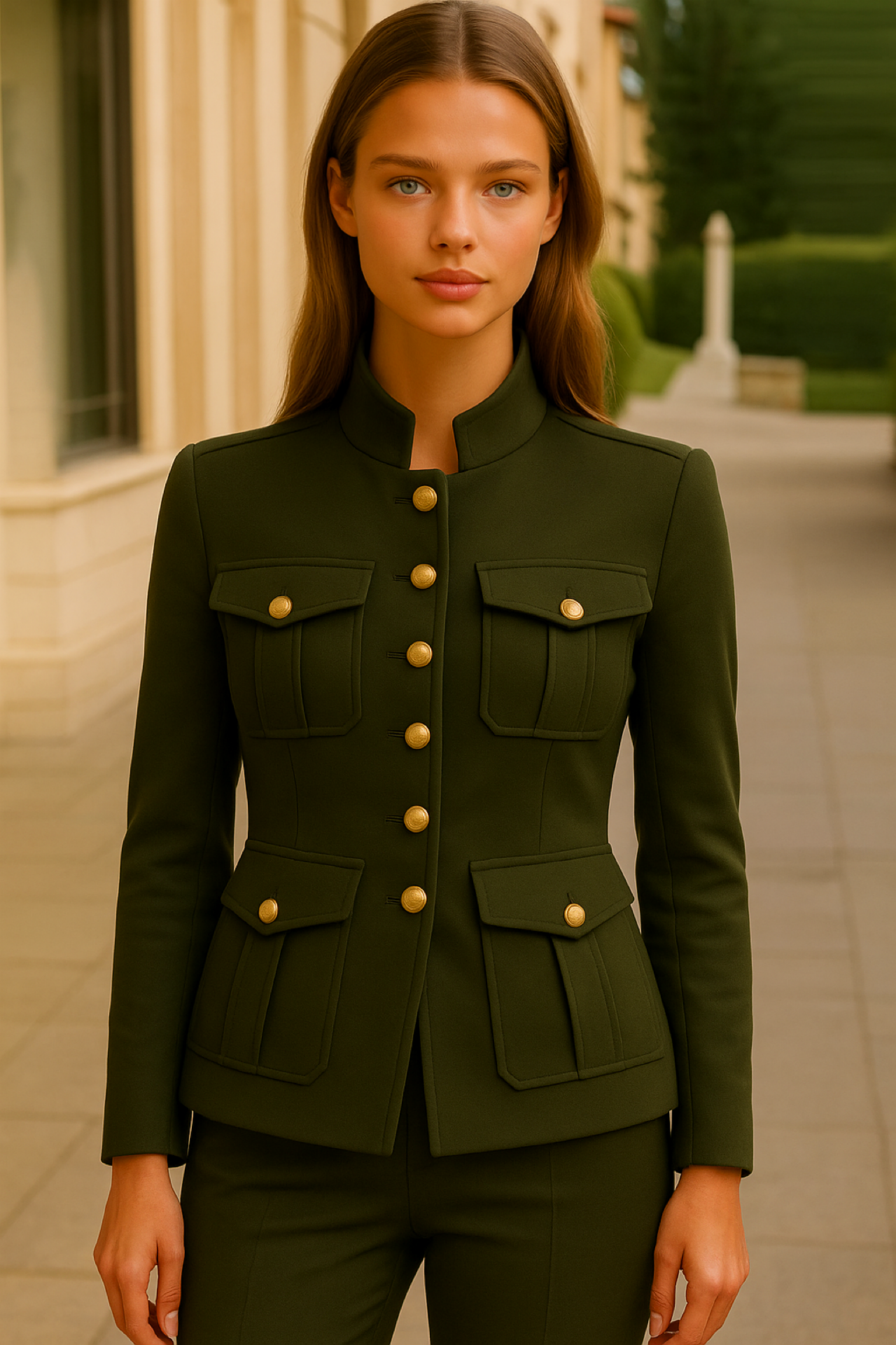 Brown velvet leopard blazer sizes (36-48)