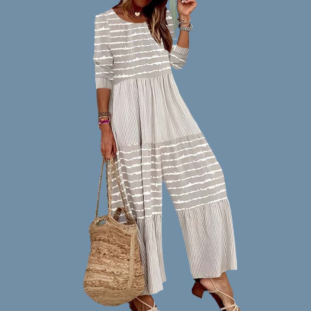 Fiona loose striped jumpsuit, 2 sizes, 48/72 hrs shipping