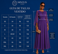 Vestido Mónaco chiffon, 2 colores, cintura elástica trasera, tallas (34-48) vídeo