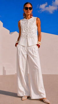 Isla lace vest, sizes (34-48)