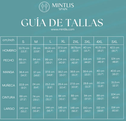 Mintlis mujer satinado lunares Rose, tallas (S-XL)