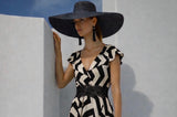 Vestido Toscana, estampado, fajín encaje elástico incluido, tallas (36-46) (vídeo)