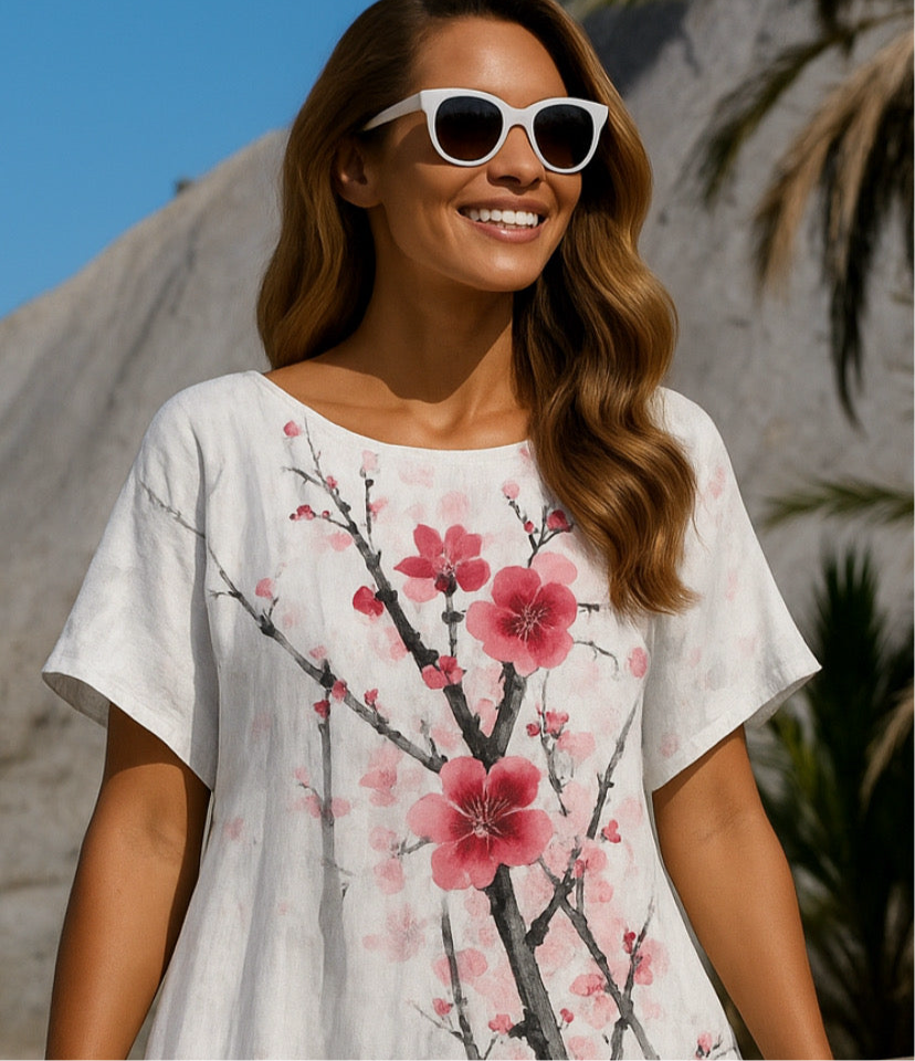 -40% OFF Grecian shirt dress, 4 prints, size (36-50)