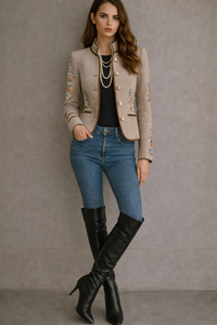 Blazer Romance bordados,tallas (36-46)