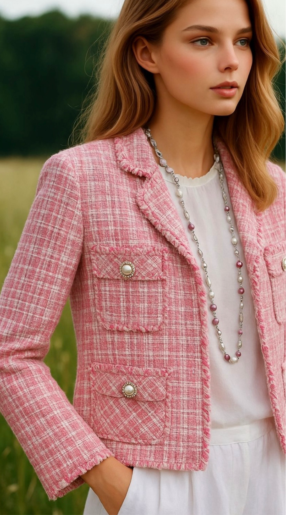 Blazer Cassandra tweed Lana,  tallas (36-48) made in Italy