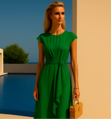 Angelica bow dress, 4 colors, sizes (36-50)