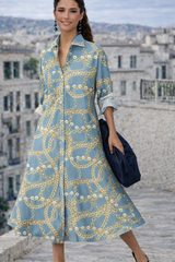 Vestido Loreto de algodón camisero, 3 estampado, tallas (36-52)