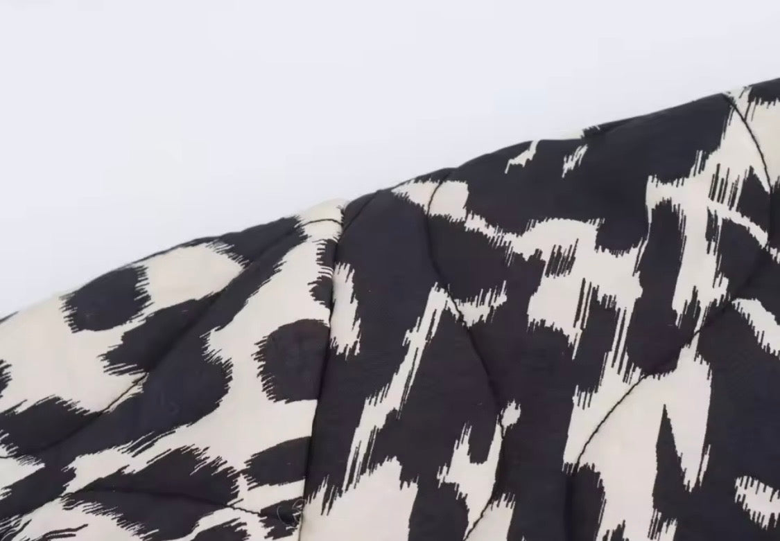 Chaqueta Opera acolchada de algodón con botones, 3 estampados, tallas (36-46)