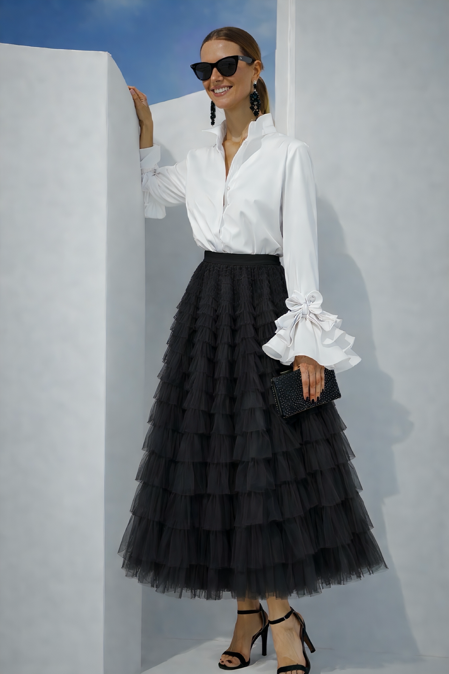 Air Tulle Skirt, 4 colors Elastic waist (one size) 64cm to 110cm