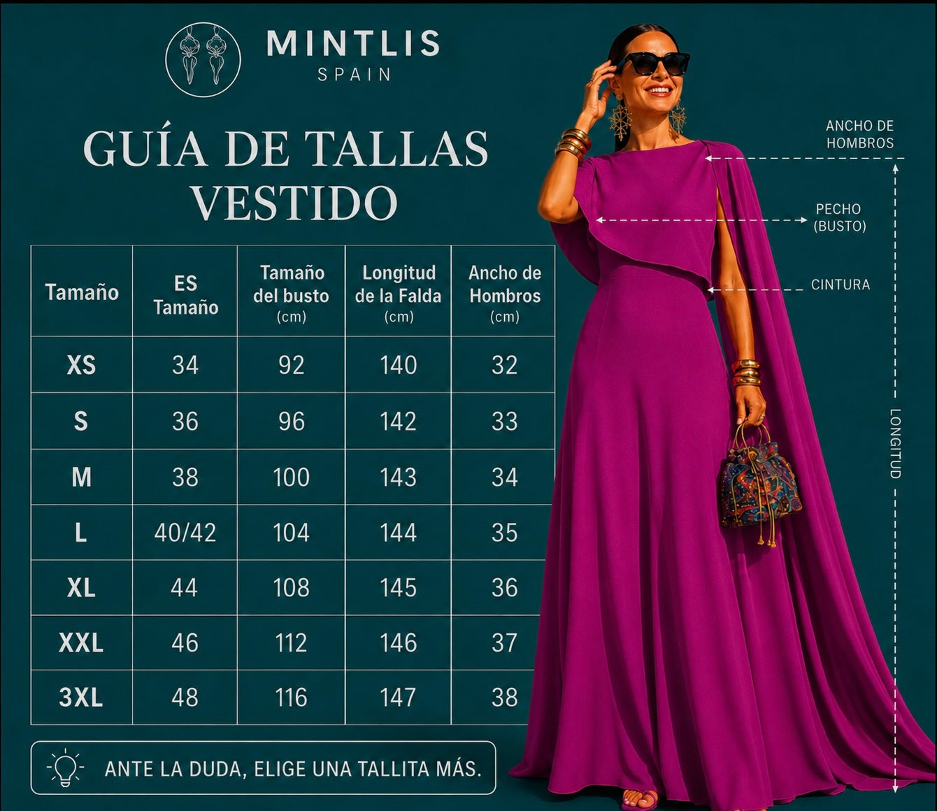Emily long dress with removable cape, 3 colors, sizes (34-48) video