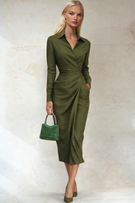 Vestido Alejandra crepe de algodón, tallas (36-46)