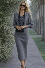 Vestido Covadonga de punto de algodón licra , 5 colores, tallas (36-50)