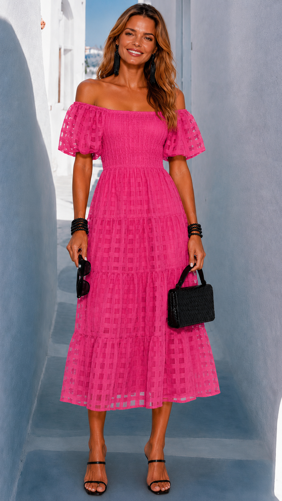 Loren dress, cotton tulle with lining, 4 colors, sizes (34-46) video