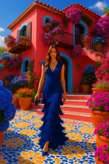 Vestido Candela flecos 3 colores, tallas (36-46)