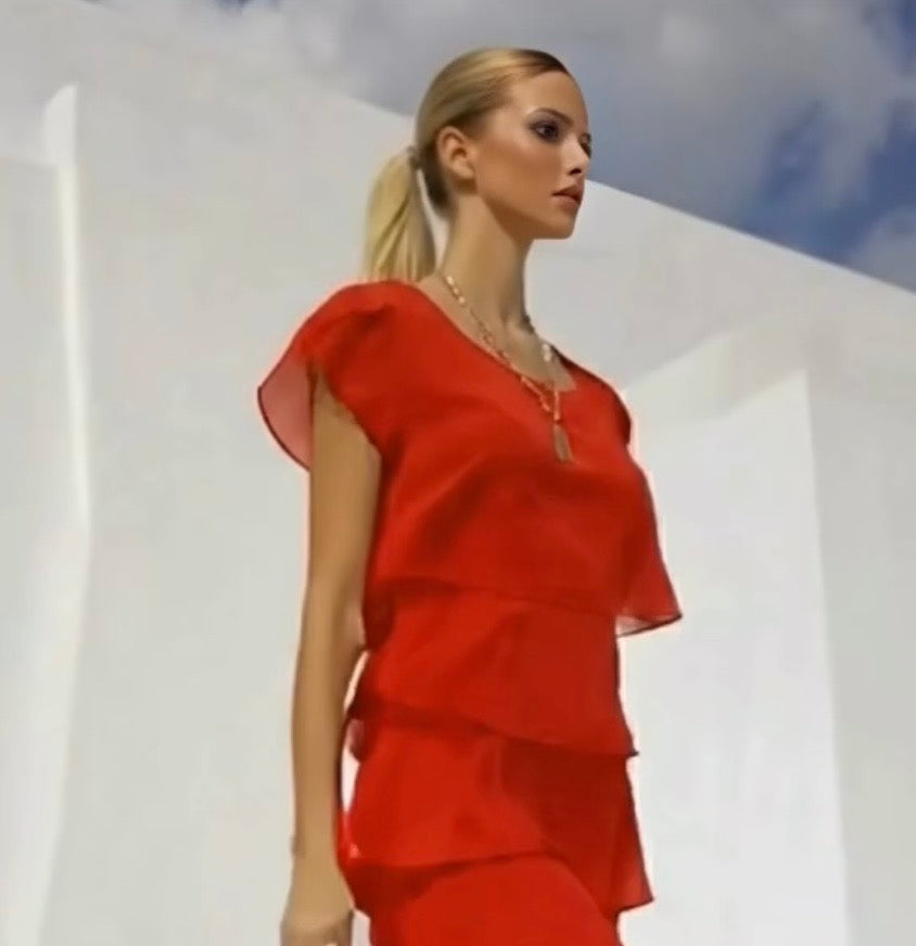 Vestido Paris de gasa, 7 colores, tallas (36-50)