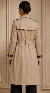 Trench Amori, marino y beige 2 colores, tallas (36-48) vídeo
