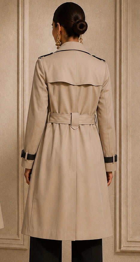 Trench Amori, marino y beige 2 colores, tallas (36-48) vídeo
