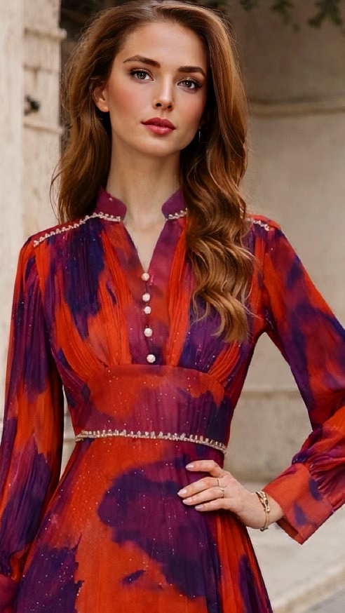 Vestido Hilton de gasa, tallas (36-46)