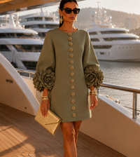 Vestido Positano botones flores, 4 colores, tallas (34-50) video