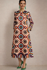 Antwerp cotton dress, 5 colors, sizes (36-52)