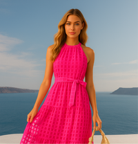 Mintlis women, cotton tulle, Roberta dress, 6 colours, sizes (36-44)