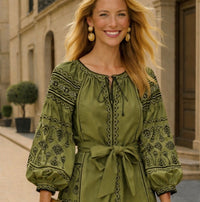 Vestido Caroll de algodón 4 colores, tallas (36-46)