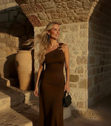 Vestido Marilia punto de algodón licra, 2 broches y varias posiciones tallas (36-42)