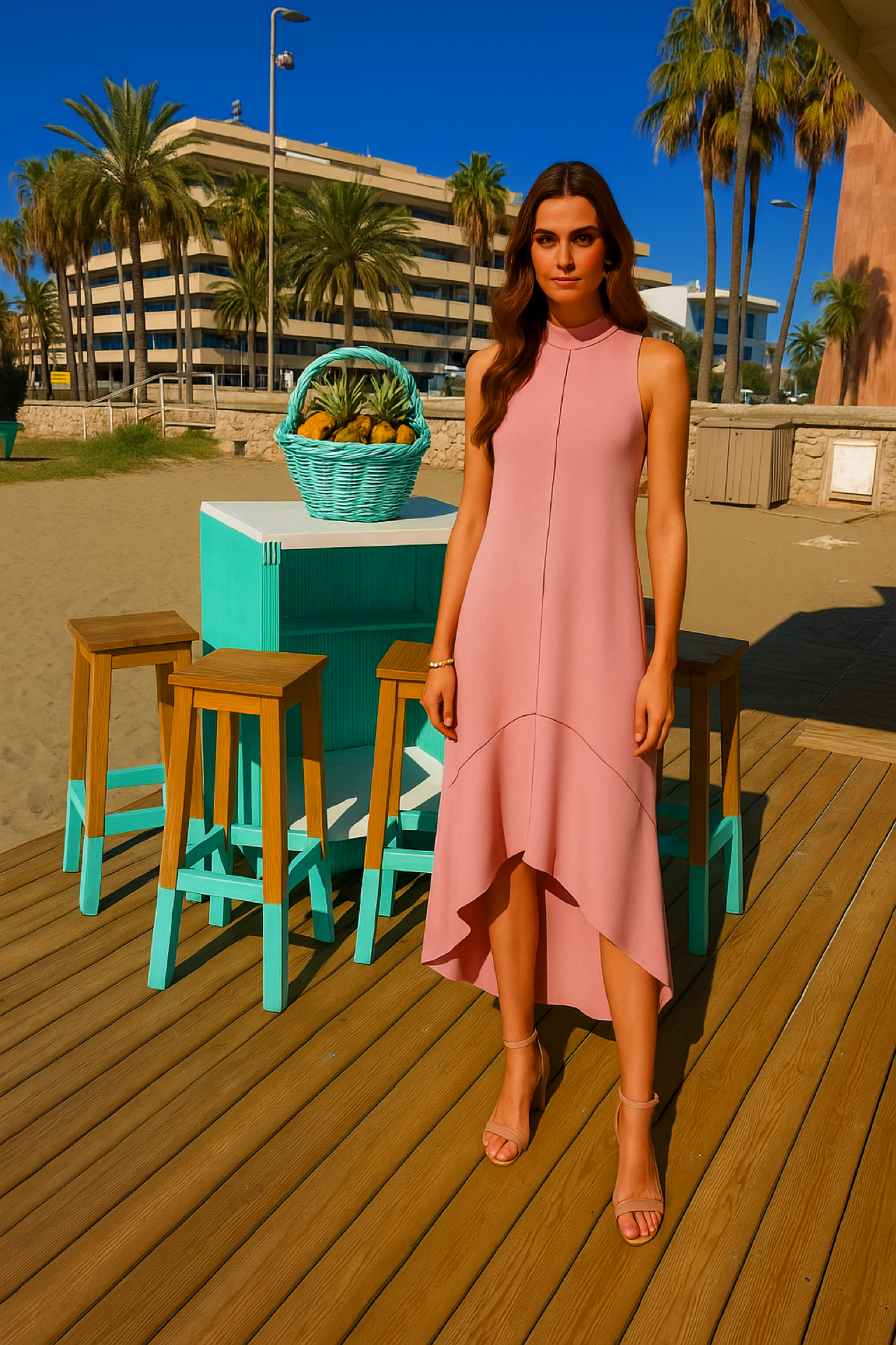 Vestido Lake asimetríco, 3 colores, tallas (36-46)