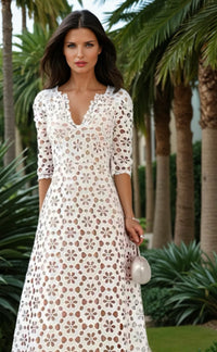 Mintlis mujer, brocado bordado, 2 colores, vestido Amori, tallas (36-46)