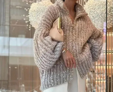 Sweater Glitter lentejuelas de punto strech, 3 colores, 4 tallas