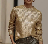 Top jersey Canada brillo party metallic lana, 5 colores, 5 tallas