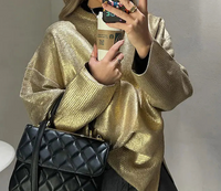 Top jersey Canada brillo party metallic lana, 5 colores, 5 tallas