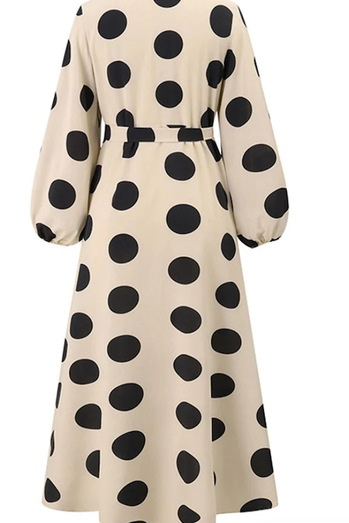 El Rocio polka dot wrap dress, 3 colors, 8 BIG SIZES