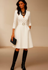 ROBE EN COTON KATTIE, 3 COULEURS, 8 GRANDES TAILLES