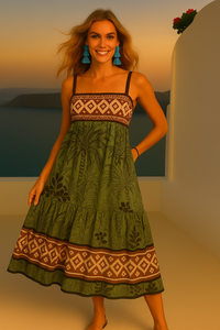 -30% OFF vestido Lisbon con espalda elástica, 5 estampados, tallas (36-44)