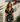 Regins black and green chiffon dress with lining and elastic waist, 2 prints, sizes (36-46)