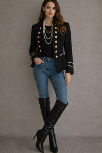 Pia jacket, cotton blend, sizes (36-48)