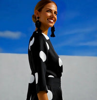 Dress ⭐️ Lantern polka dots elasticated back waist, 4 prints, sizes (36-52) video