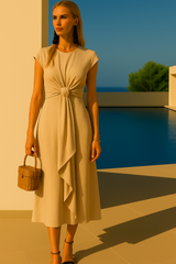 Angelica bow dress, 4 colors, sizes (36-50)