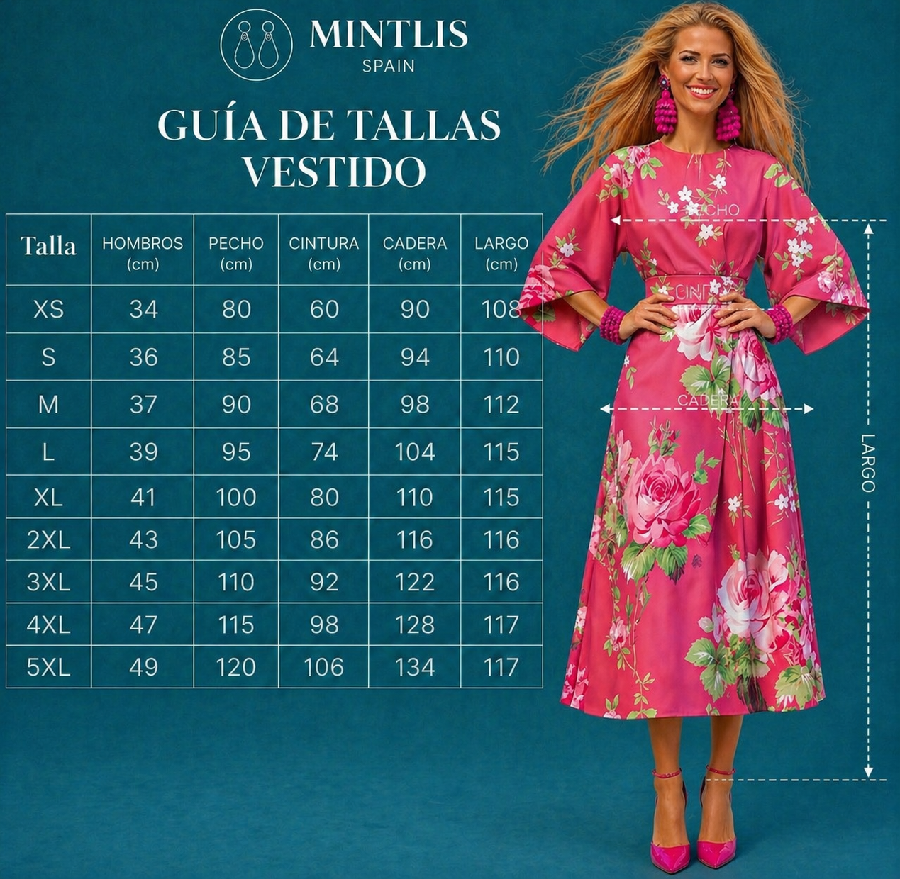 Vestido Pinky flower punto algodón licra, tallas (34-52) vídeo